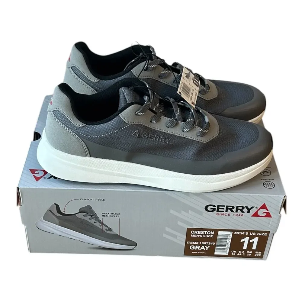 Gerry Men's Creston Shoe, Lightweight, Lace Up, Gray, Size 11